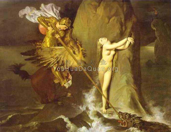 Roger Delivering Angelica - 让·奥古斯特·多米尼克·安格尔